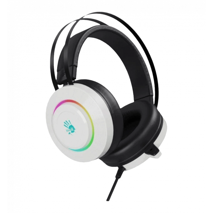 Gaming headset Bloody G521 with backlight, USB, color white