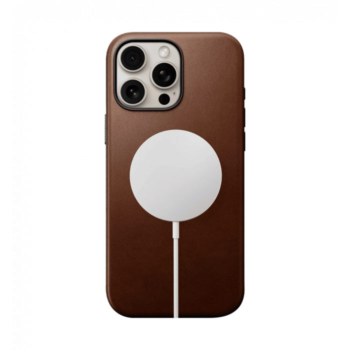 Чохол Nomad Modern Leather Case Brown for iPhone 16 Pro Max (NM01692485)
