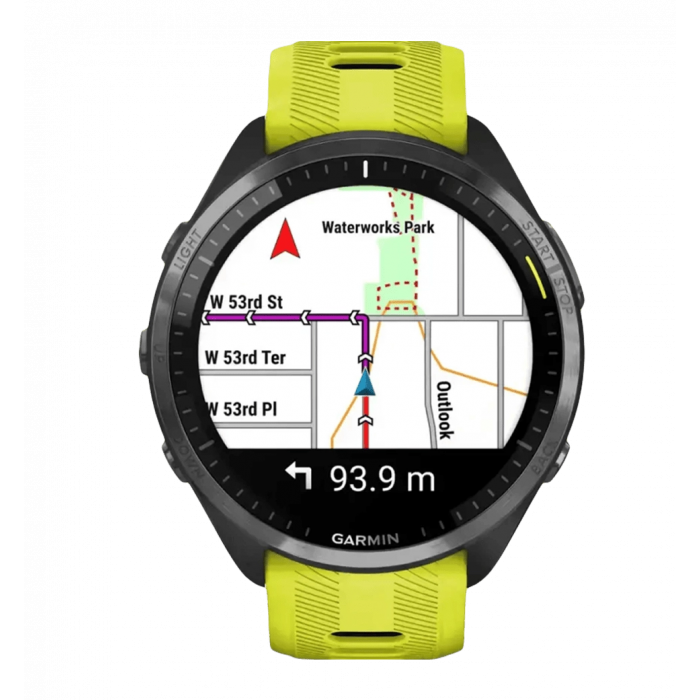 Спортивний годинник Garmin Forerunner 965 Carbon Gray Titanium Bezel w. Black Case and Amp Yell/BlackS.Band (010-02809-02/12) UA
