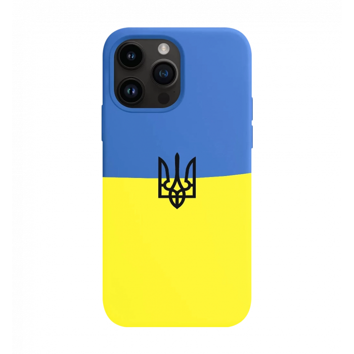 Чохол Silicon Case Ukraine with Trident  iPhone 14 Pro Max