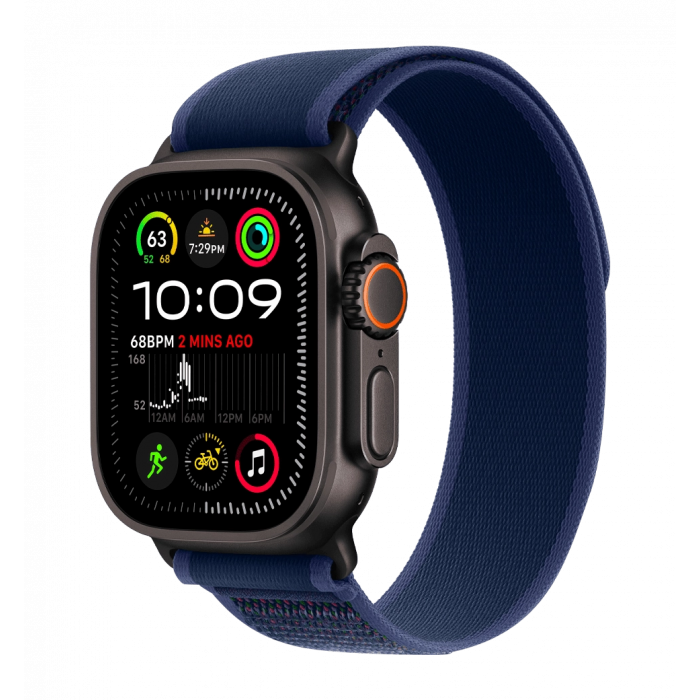 Apple Watch Ultra 2 49mm GPS + LTE Black Titanium Case with Blue Trail Loop M/L (MYTJ3, MYQ83)