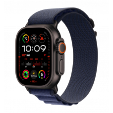 Apple Watch Ultra 2 49mm GPS + LTE Black Titanium Case with Navy Alpine Loop Medium (MYTF3, MYPX3)