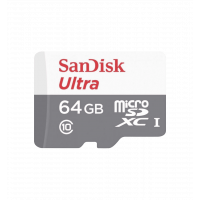 Карта пам'яті SanDisk MicroSDXC 64GB UHS-I Class 10 Ultra + SD adapter (SDSQUNR-064G-GN3MA)