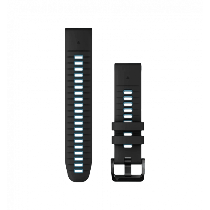 Garmin QuickFit 22 Silicone Watch Straps, Black/Blue