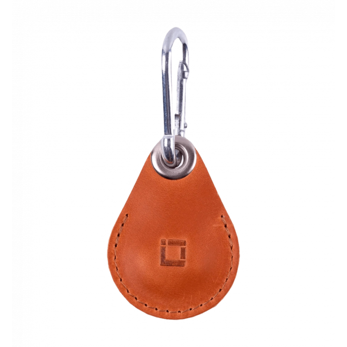 Шкіряний чохол INCARNE Key Tag для AirTag коньяк
