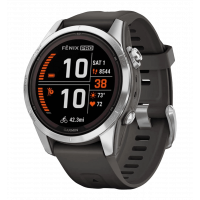 Garmin Fenix 7S Pro Solar Silver w. Graphite Band (010-02776-00/01)