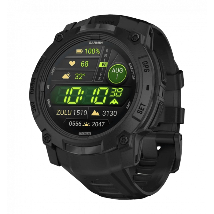 Смарт-годинник Garmin Instinct 3 50 mm AMOLED Tactical Edition Black with Black Band (010-03020-50)