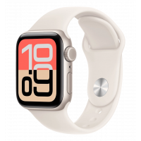 Apple Watch SE 3 GPS + Cellular 44mm Starlight Aluminium Case with Starlight Sport Band - M/L (MEPF4)