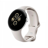 Google Pixel Watch 2 Polished Silver Aluminum Case/Porcelain Active Band BU
