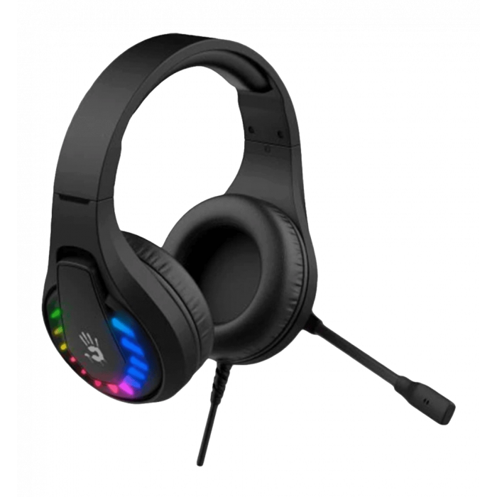 Gaming headset Bloody G230 with LED backlight, black color, USB