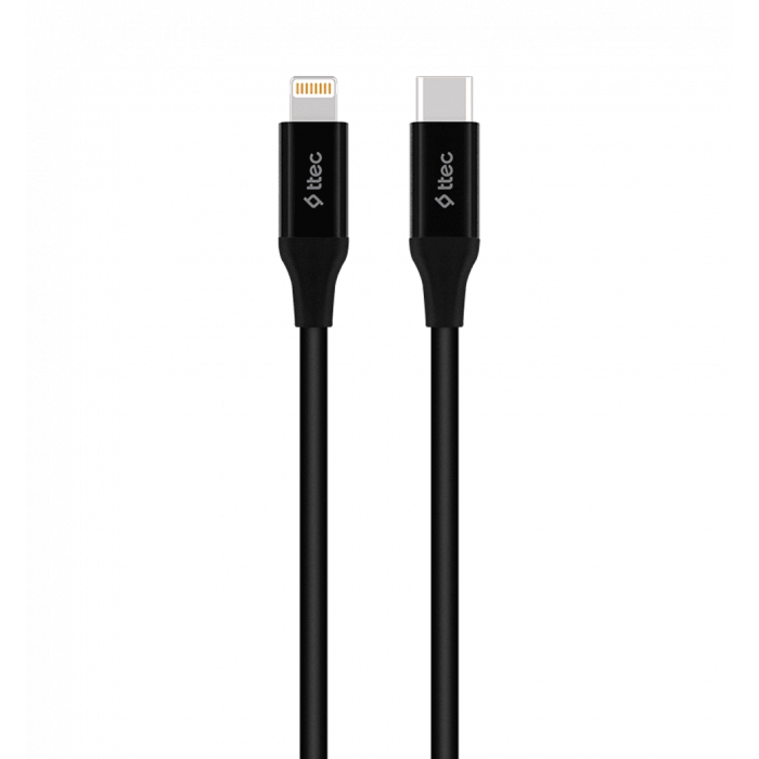 Кабель Ttec Fast Charge Type-С- Lightning 1,5м Black (2DK40S)