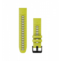 Garmin QuickFit 22 silicone watch straps, electric lime/graphite color