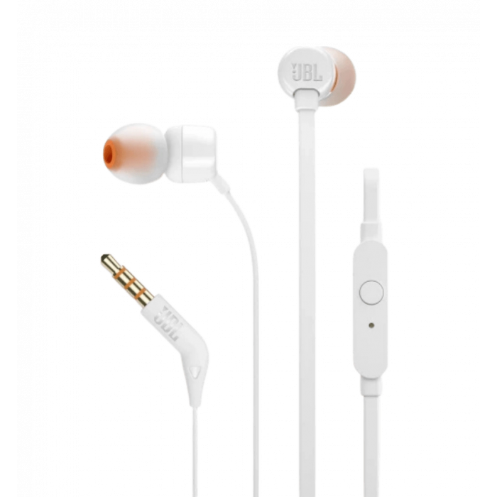 Headphones with microphone JBL Tune 110 White (JBLT110WHT)