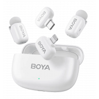 Бездротовий петличний мікрофон BOYA mini-13 Type-C/Lightning White