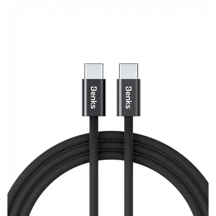 Кабель Benks D47 Type-C/Type-C Black 1m (100W)