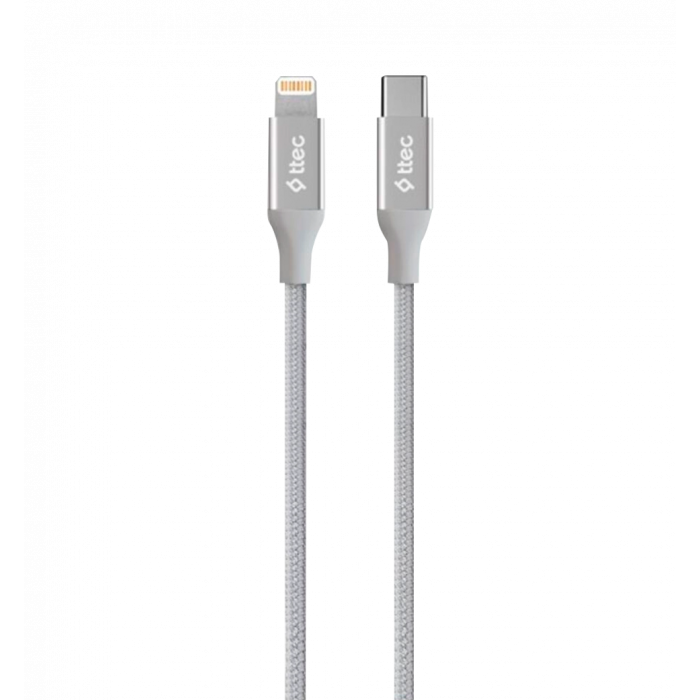 Кабель Ttec Alumi Cable Type-С- Lightning 1,5м Silver (2DK41G)