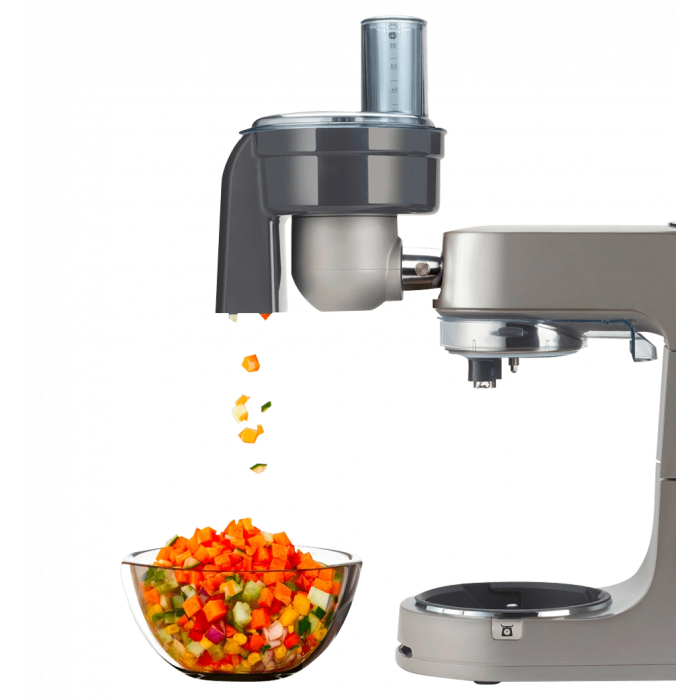 Nozzle for kitchen machine Kenwood KAX400PL for slicing Dicer cubes