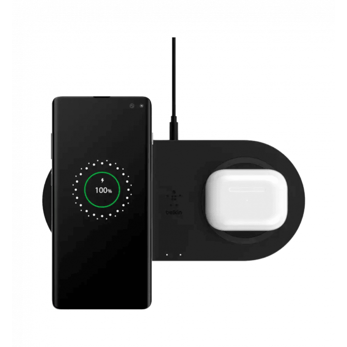Зарядний пристрій бездротовий Belkin 2в1 10Вт, чорний
