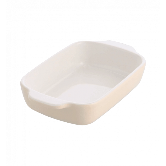 Baking dish with a lid KitchenAid porcelain, 24.1×15×6 cm, 0.9 l, cream color (CC006105-001)