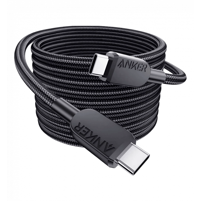 Кабель ANKER 310 USB-C to USB-C - 1.8m 240W Nylon (Чорний)