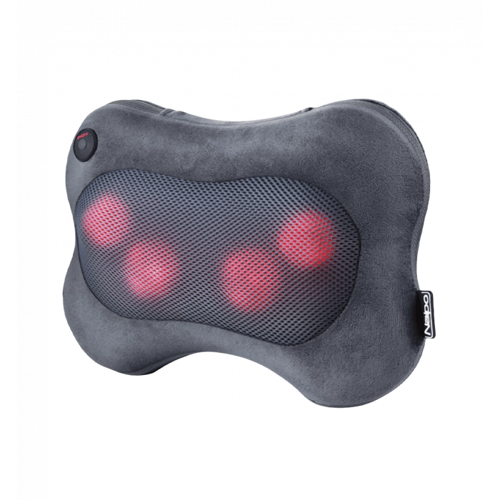 Massage pillow NAIPO Back and Neck (Ultra-soft Plush Fabric) for the back and neck with heating and additional