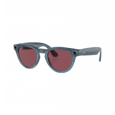 Смарт-окуляри Ray-Ban Meta Headliner Shiny Jeans/Dusty Red with blue-violet light filter (RW4009 66985Q 50-23)