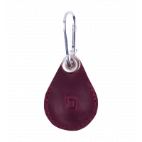 Leather case INCARNE Key Tag for AirTag burgundy