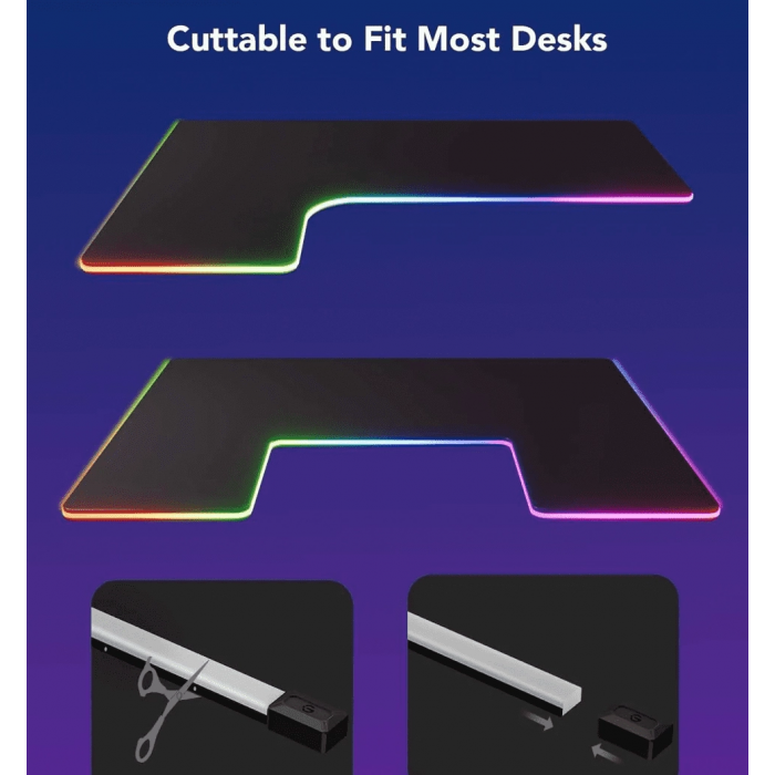Стрічка світлодіодна розумна Govee H61C3 Neon Gaming Table Light, 3м, WI-FI/Bluetooth, білий