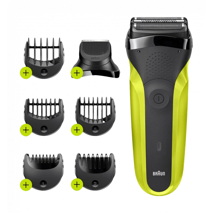 Electric shaver BRAUN 300BT Series 3 5408 Black/Green (4210201276395)