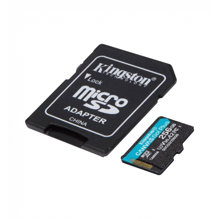 Карта памяти Kingston Canvas Go Plus 256Gb 10 A2 V30 (R170MB/s, W90MB/s)