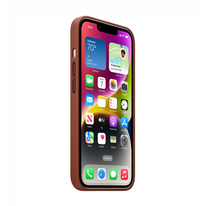 Чохол шкіряний iPhone 14 Leather Case with MagSafe Umber (MPP73)