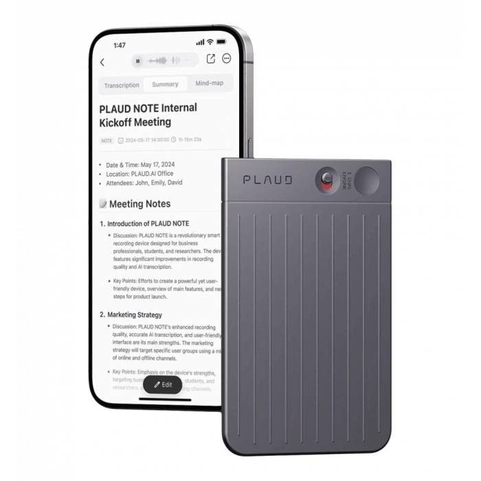 Диктофон Plaud Note AI Voice Recorder Black