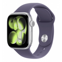 Apple Watch Series 11 GPS 42mm Silver Aluminium Case with Purple Fog Sport Band - S/M (MEU64)