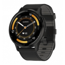 Smart watch Garmin Venu 3 Slate S. Steel Bezel w. Black Case and Leather Band (010-02784-52/02) UA