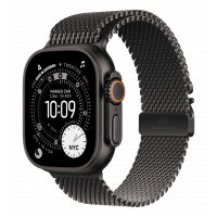 Apple Watch Ultra 3 GPS + Cellular 49mm Black Titanium Case with Black Titanium Milanese Loop - Medium (MF1Q4)