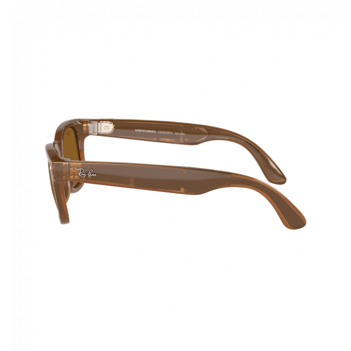 Smart glasses Ray-Ban Meta Wayfarer Shiny Caramel/Polar Brown size L (RW4006 670683 50-22)