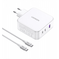 Сетевое зарядное устройство для UGREEN CD289 GaN Fast Charger 140W with Cable White (15339)