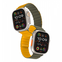 Ремінець Keephone iBands, Silicone Magnetic Snap Green + Yellow (KPIBA49YLGN)