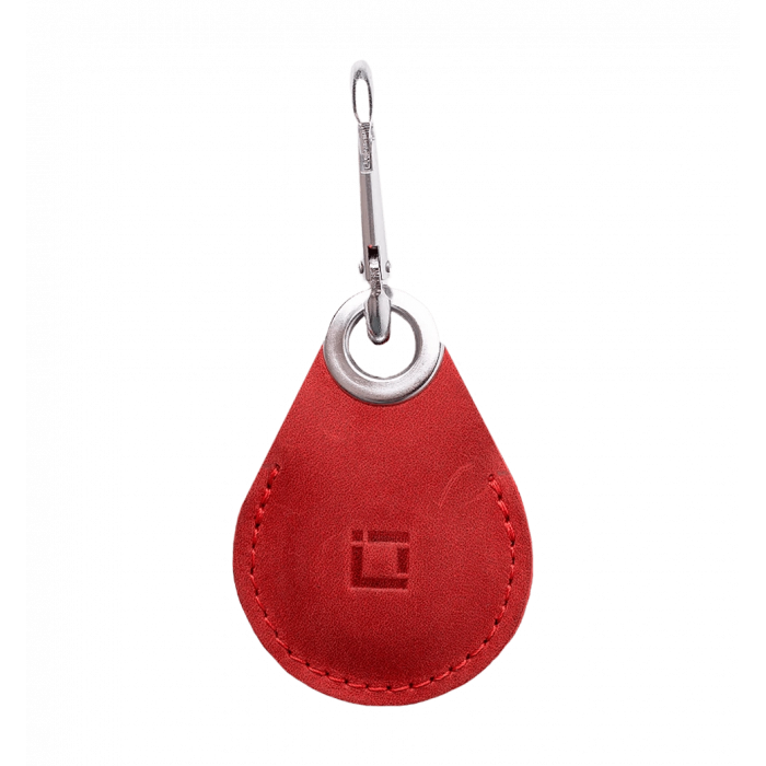 Leather case INCARNE Key Tag for AirTag red