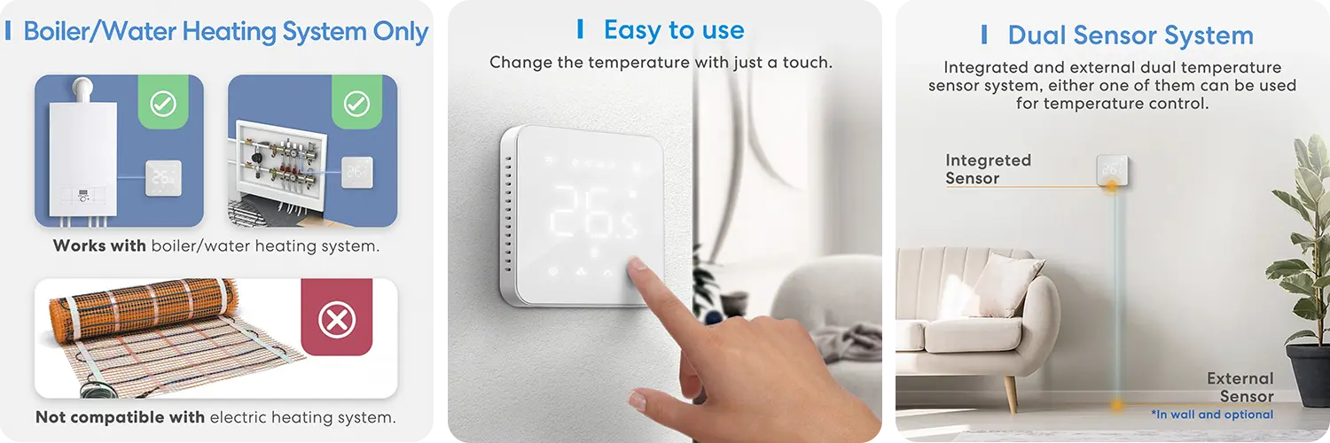 Умный Wi-Fi термостат Meross MTS200BHK(EU)